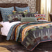 Greenland Home Fashion Black Bear Lodge Quilt Decorative Pillows and Sham Set - Twin 68x88", Multi - Twin