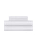 Chic Home Siena Sheet Set Solid Color Striped Pattern Technique - Includes 1 Flat, 1 Fitted Sheet, and 2 Pillowcases - 4 Piece - King 108x102", White - King