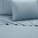 Chic Home Siena Sheet Set Solid Color Striped Pattern Technique - Includes 1 Flat, 1 Fitted Sheet, and 2 Pillowcases - 4 Piece - King 108x102", Blue - King