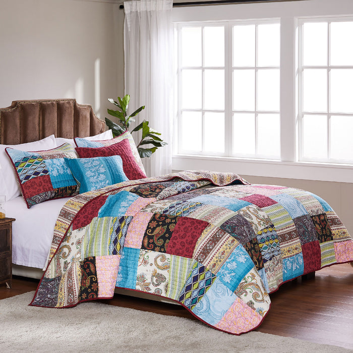 Greenland Home Fashion Bohemian Dream Bonus Set - 4 - Piece - Twin 68x86", Multi - Twin