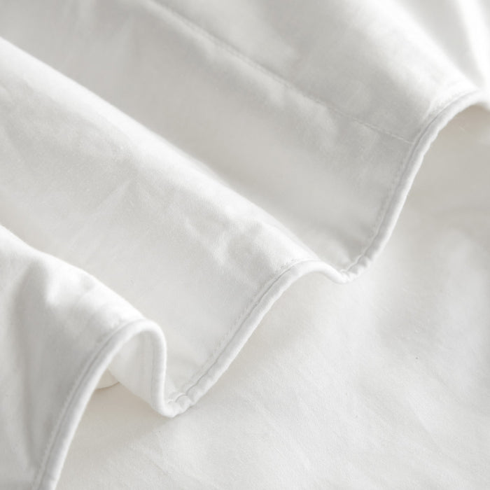 NY&C Home Gianna Comforter Cotton Shell Box Stitched Design Heavy White Duck Down Filling, , White, King - King