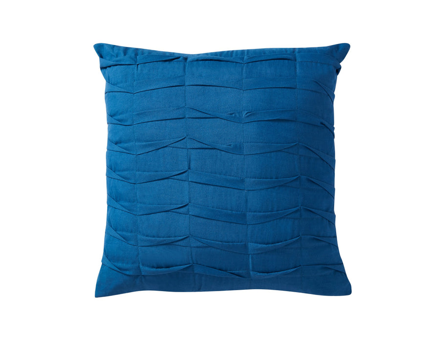 Chic Home Yvette Comforter Set Ruffled Pleated Flange Border Design Bed In A Bag Blue, King - King