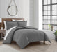 Chic Home Morgan Duvet Cover Set Contemporary Two Tone Striped Pattern Bed In A Bag Bedding - Sheets Pillowcases Pillow Shams Included - 7 Piece - King 104x90", Charcoal - King