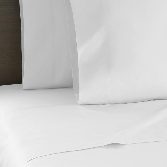 250 Thread Count Cotton Percale Sheet Set, California King, Pure White - California King,Pure White