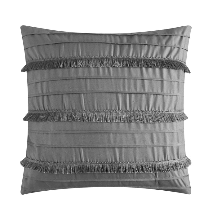 Chic Home Mayflower Comforter Set Embossed Medallion Scroll Pattern Design Bedding Grey, Queen - Queen