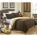 Chic Home Lugano Teresa Reversible Modern Design Bed In A Bag 7 Pieces Quilt Set - Queen 90x90, Gold - Queen
