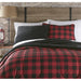 Micro Flannel Reverse to Sherpa Comforter Set, Twin, Buffalo Check Red - Twin,Buffalo Check Red
