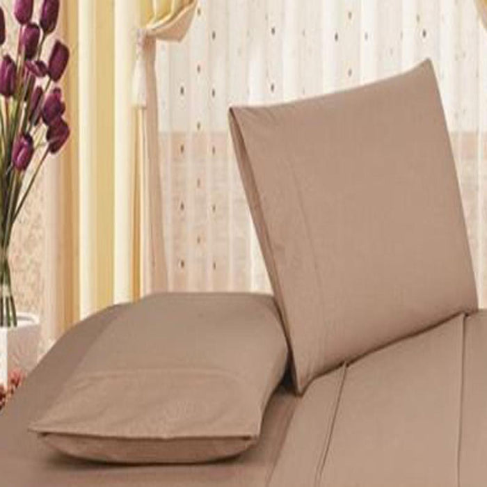 Plazatex Vine Print 90GSM Brushed Microfiber Soft Wrinkle Free Sheet Set - Twin 39x75", Mocha - Twin,Mocha