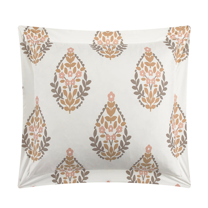 Chic Home Clarissa 4 Piece Comforter Set Floral Medallion Print Design Bedding King Cream - King