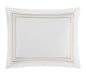Chic Home Alexander Cotton Duvet Cover Set With Dual Stripe Embroidered Hotel Collection Bed In A Bag Bedding - Includes Sheets Pillowcases Pillow Shams - 7 Piece - Queen 92x96, Gold - Queen