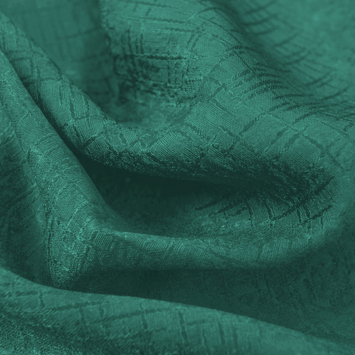 Olivia Gray Lynx Matte Embossed Blackout Grommet Panel - 52x84", Teal