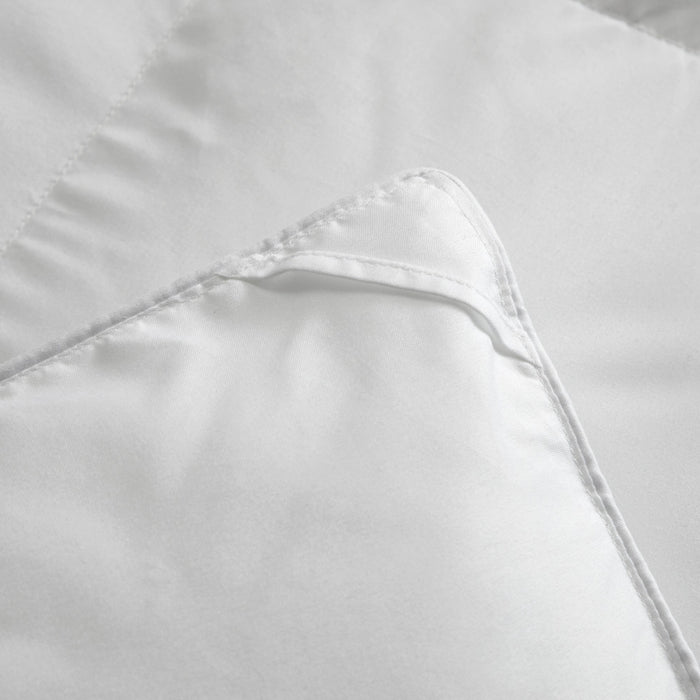NY&C Home Halsey Comforter Box Stitched Design Lightweight Down Alternative Filling,King , White - King
