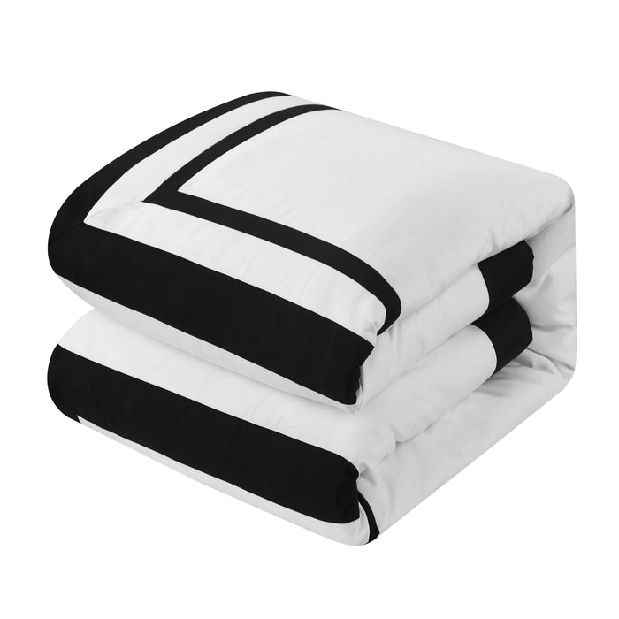 Chic Home Hortense Comforter And Quilt Set Hotel Collection Design Fish Scale Pattern Bed In A Bag Black, Twin X-Long - Twin X-Long