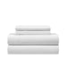 NY&C Home Marsai 3 Piece Sheet Set Super Soft Pleated Flange Solid Color Design – Includes 1 Flat, 1 Fitted Sheet, and 1 Pillowcase, Twin XL, White - White
