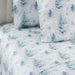 Micro Flannel Printed Deep-Pocket Sheet Set, King, Watercolor Pines - King,Watercolor Pines