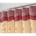Priscilla Embroidered Shower Curtain 70'' x 72'' With Double Valance Burgundy - Burgundy