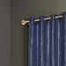 Rt Designers Collection Classic Iceland Metallic Blackout Window Curtain Panel Darkening 54" X 84" Navy - 54" x  84"