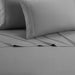 NY&C Home Lain 3 Piece Sheet Set Super Soft Stripe Embroidered Design – Includes 1 Flat, 1 Fitted Sheet, and 1 Pillowcase, Twin XL, Grey - Gray