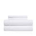Chic Home Harley Sheet Set Solid Color With Pleated Details - Includes 1 Flat, 1 Fitted Sheet, and 2 Pillowcases - 4 Piece - Queen 90x102", White - White