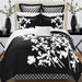 Chic Home Iris Elegant Reversible Contrast Luxury 7 Pieces Comforter Set - King 104x90, Black - King