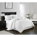 Chic Home Ahtisa Comforter Set Jacquard Floral Applique Design Bed in a Bag White, King - King