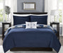 Chic Home Utopia 4 Piece Reversible Duvet Cover Set Patchwork Bohemian Paisley Print Design Bedding Queen Blue - Queen