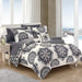 Chic Home Medallion Modern Pattern Microfiber 6/8 Pieces Comforter Bed In A Bag Sheet Set & Decorative Shams - King 106x92, Black - King