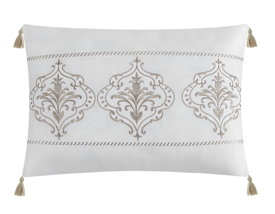 NY&C Home Artista 9 Piece Cotton Blend Comforter Set Jacquard Geometric Pattern Design Bed In A Bag Bedding - Sheets Pillowcases Decorative Pillows Shams Included, King, Taupe - King