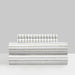 Chic Home Kailey Sheet Set Solid White With Dot Striped Pattern Print Design - Includes 1 Flat, 1 Fitted Sheet, and 1 Pillowcase - 3 Piece - Twin 66x102", Green - Green