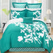 Chic Home Iris Elegant Reversible Contrast Luxury 11 Pieces Comforter Bed In A Bag Set - King 104x90, Turquoise - King