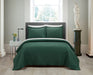 NY&C Home Teague 3 Piece Quilt Set Contemporary Organic Wave Pattern Bedding - Pillow Shams Included, Queen, Green - Queen