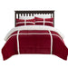 Chic Home Camille Soft Plush Microsuede Chloe Sherpa Lined 3 Pieces Comforter Set - King 104x92, Red - King