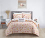 NY&C Home Sumba 4 Piece Comforter Set Beach Themed Clams Conches Shells Print Bedding - Decorative Pillows Shams Included, Queen - Queen