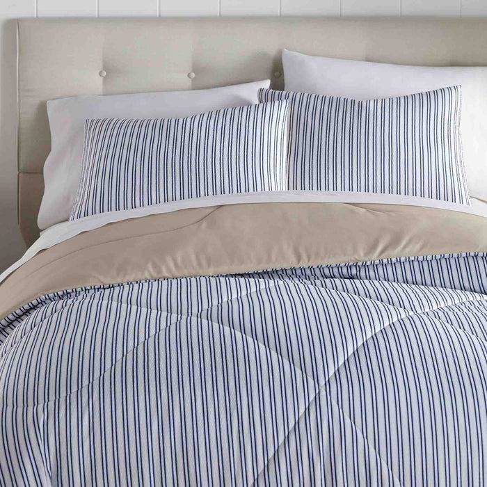 Seersucker Comforter Set, Twin, Sailor Stripe - Twin,Sailor Stripe