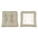 Ellis Lisa Solid Anchor Home Products Solid Color Poly Cotton Duck Fabric 18" Non Skid Chair Pad in Mist - 18"x18"