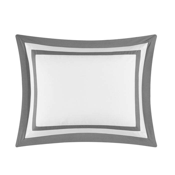 Chic Home Hortense Comforter And Quilt Set Hotel Collection Design Fish Scale Pattern Bed In A Bag Grey, Twin - Twin
