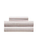 NY&C Home Samara 4 Piece Sheet Set Super Soft Unique Striped Pattern Print Design – Includes 1 Flat, 1 Fitted Sheet, and 2 Pillowcases, King, Rose - Rose
