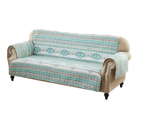 Greenland Home Fashions Barefoot Bungalow Phoenix Furniture Protector - Sofa 127x77", Turquoise - 127x77,Phoenix Turquoise