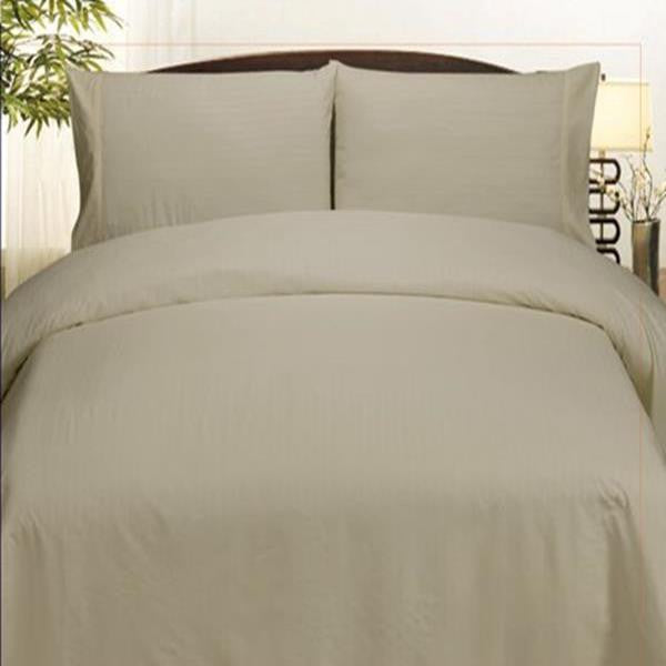 Plazatex Embossed Dobby Stripe Microfiber Comforter Bed In A Bag Set - Gray
