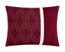 Chic Home Arlow Comforter Set Jacquard Geometric Quilted Pattern Design Bedding Berry, King - King