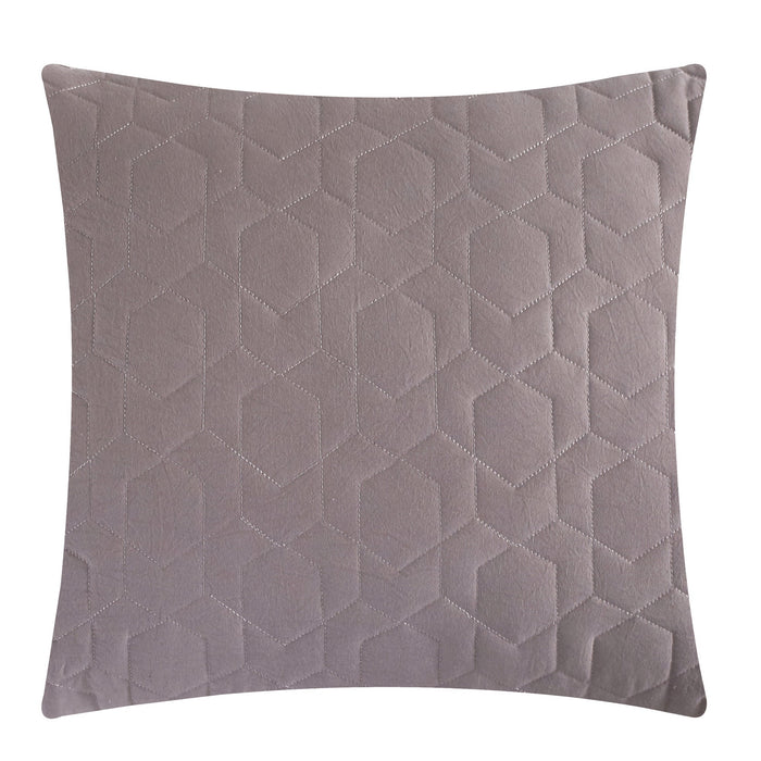 NY&C Home Davina 5 Piece Comforter Set Geometric Hexagonal Pattern Design Bedding - Decorative Pillows Shams Included, King, Lavender - King