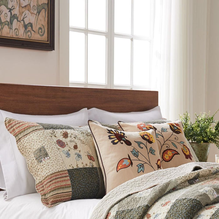 Greenland Home Fashion Sedona Quilt And Pillow Sham Set - 3 - Piece - Full/Queen 90x90", Multi - Full/Queen