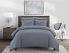 Chic Home Laurel Duvet Cover Set Graphic Herringbone Pattern Print Design Bed In A Bag Bedding - Sheets Pillowcases Pillow Shams Included - 7 Piece - King 104x90", Navy - King
