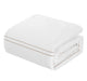 Chic Home Alford Organic Cotton Duvet Cover Set Dual Stripe Embroidered Border Hotel Collection Bed In A Bag Bedding - Includes Sheets Pillowcases Pillow Shams - 7 Piece - Queen 92x96, Beige - Queen