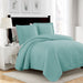 RT Designers Collection Bella 3pc Pinsonic Premium Quality All Year Round Quilt Set for Revitalize Bedroom with Aqua