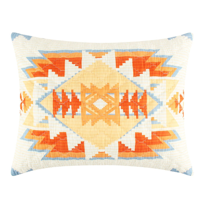Greenland Home Horizon Southwestern Boho Style All Season Full Quilted Pillow Sham