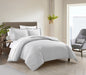 Chic Home Blaine Duvet Cover Set Contemporary Two Tone Striped Chevron Pattern Bed In A Bag Bedding - Sheets Pillowcases Pillow Shams Included - 7 Piece - King 104x90", Grey - King