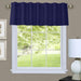 Commonwealth Thermalogic Prescott Insulated Dual Header Valance With 8 Tabs and 3" Rod Pocket - 60x16" - Navy - Navy