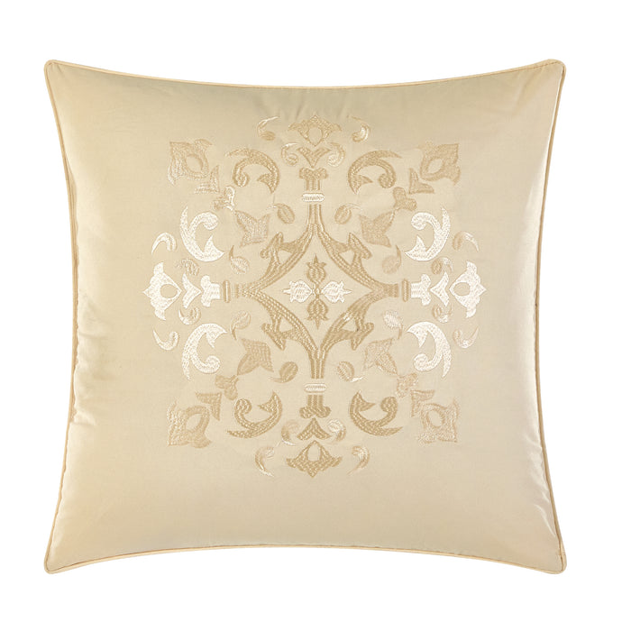 Chic Home Ahtisa Comforter Set Jacquard Floral Applique Design Bedding Sand, Queen - Queen