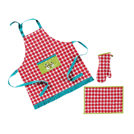 SKL Home Saturday Knight Ltd Peppermint Candy Single Quilted, Candy Print And Green Trim Candy Placemat - 7x14", Multi - 7x14"